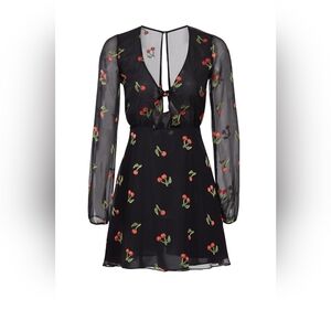 For love and lemons cherry twist mini dress M
